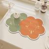 Kitchen Countertop Dish Drying Mat, Flowers Shape Absorbent Sink Mat Drainer Mat, Quick-Drying Table Mat Machine Insulation Pad (5060cm,Style01) view 1
