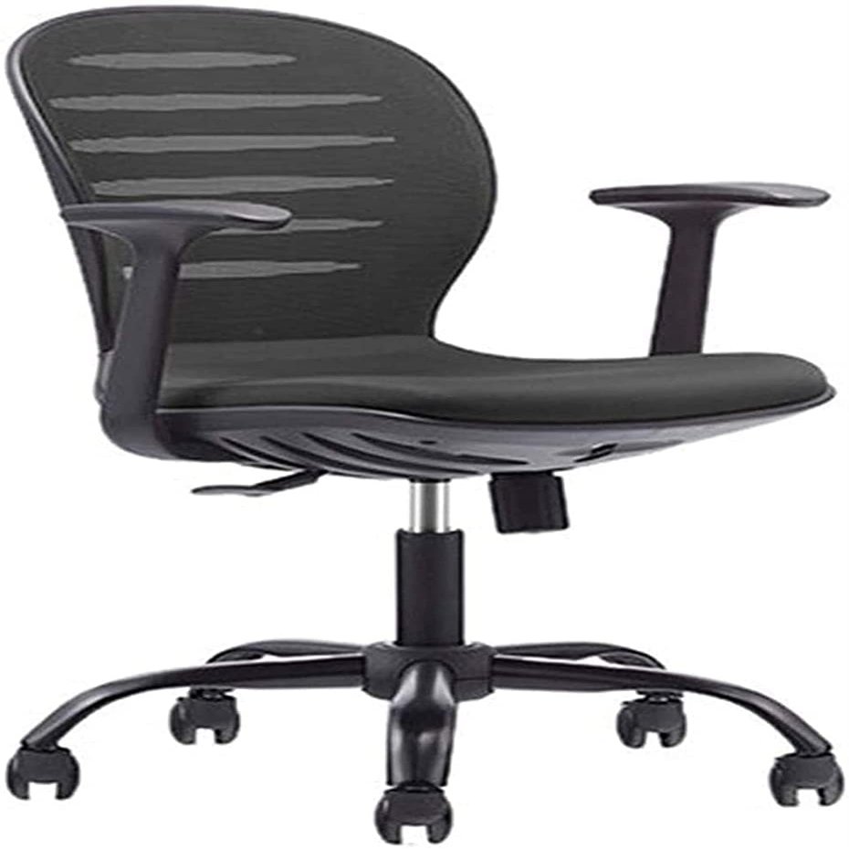 HOBIBA Office Home Office Chair Computer Chair Office Chair Student Study Chair Lift Small Swivel Chair Comfortable Sedentary Desk Chair (Size:Medium,Color:Black)