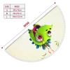 48" Christmas Tree Skirt with Pom Poms Cute Dinosaur Christmas Tree Mat Cover Xmas Tree Skirt for Xmas Holiday Party Christmas Decoration Ornaments Pom Poms Tree Skirt for Happy New Year view 2