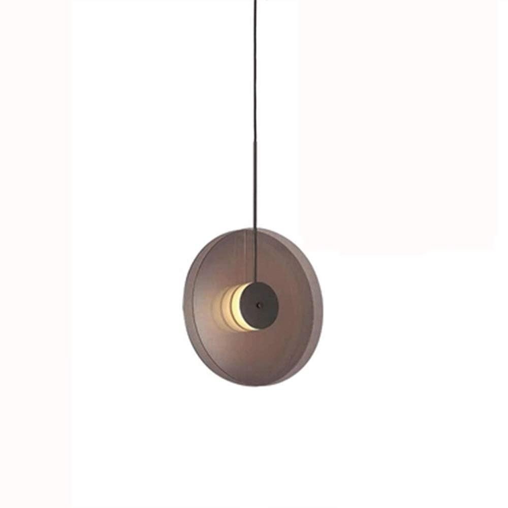 SteFik LED - Pendant Light Modern Simple Smoky Gray Glass Lampshade Ceiling Lighting Fashion Suspended Lamp Bedroom Hanging Chandelier Fixture [Energy Class A+],Pendant