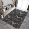 3D Gray Relief Marble Area Rugs, Gray Lines Optical Illusion Rug Apartment Carpet, Rug Pad Wear-Resistant and Non-Slip with Backing Apply to Cafe Office Door Mats Porch,68ft/180 * 240cm view 2