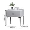 ULTRAWAVE Nightstands Nordic Fashion Bedside Table Living Room Bedroom Storage Cabinet Marble Countertop Locker with Drawer Bedside Table Bedside Table (Color : A) view 2