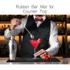 Tioncy 6 Pcs Bar Mat for Countertop 6 x 12 Inch Non Slip Rubber Mat Service Spill Cocktail Bartending Coffee Bar Mats for Hot Dishes Restaurants Barbershop Clippers Hot Pads, Black view 4