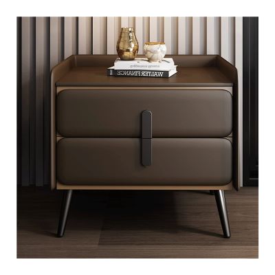 ULTRAWAVE Nightstands Nordic Simple Metal Bedside Table Double Drawer Locker Bedroom Bedside Table Creative Living Room TV Side Cabinet Bedside Table (Color : I2, Size : 50cm/19.7inch)
