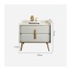 ULTRAWAVE Nightstands Nordic Simple Metal Bedside Table Double Drawer Locker Bedroom Bedside Table Creative Living Room TV Side Cabinet Bedside Table (Color : I2, Size : 50cm/19.7inch) view 2