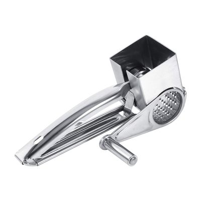 Pissente Kitchen Craft Stainless Steel Rotary Cheese Grater, Hand Crank Butter Shredder, Multifunctional