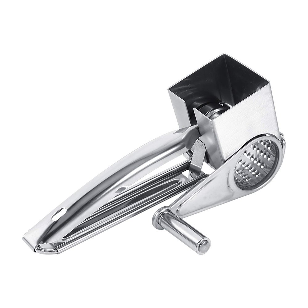 Pissente Kitchen Craft Stainless Steel Rotary Cheese Grater, Hand Crank Butter Shredder, Multifunctional