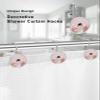 Christmas Shower Curtain Hooks, Pink Gold Tree Snowman with Hat Scarf Snowflakes 12PCS Shower Curtain Hooks Rings for Bathroom Stainless Steel Rust Resistant Shower Curtain Hangers view 3