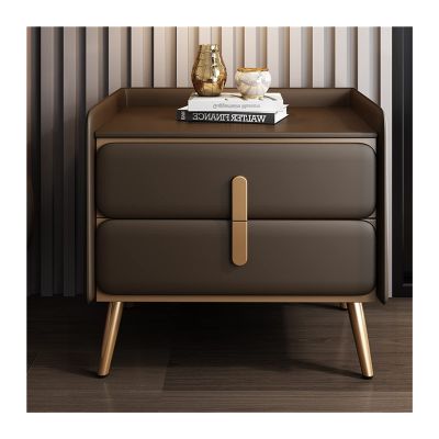 ULTRAWAVE Nightstands Nordic Simple Metal Bedside Table Double Drawer Locker Bedroom Bedside Table Creative Living Room TV Side Cabinet Bedside Table (Color : I, Size : 50cm/19.7inch)