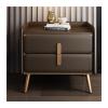 ULTRAWAVE Nightstands Nordic Simple Metal Bedside Table Double Drawer Locker Bedroom Bedside Table Creative Living Room TV Side Cabinet Bedside Table (Color : I, Size : 50cm/19.7inch) view 1
