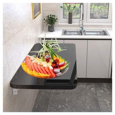 Laundry Floating Folding Table, Wood Wall Mounted Folding Table, fold down table, Folding Kitchen Table, Drop Leaf Dining Stable Sturdy Table With Bracket, Wall Shelf Computer Desks Workstations ( Col