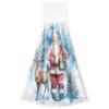 ALAZA Lovely Deer Pine Tree Santa Claus Merry Christmas Kitchen Hand Towel Home Decor Hanging Towels 2PCS Soft Absorbent Cloth Tie Towels for Bathroom Laundry Room 14 x 18.2 Inch view 2