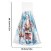 ALAZA Lovely Deer Pine Tree Santa Claus Merry Christmas Kitchen Hand Towel Home Decor Hanging Towels 2PCS Soft Absorbent Cloth Tie Towels for Bathroom Laundry Room 14 x 18.2 Inch view 3