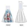 ALAZA Lovely Deer Pine Tree Santa Claus Merry Christmas Kitchen Hand Towel Home Decor Hanging Towels 2PCS Soft Absorbent Cloth Tie Towels for Bathroom Laundry Room 14 x 18.2 Inch view 4