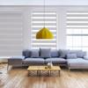 MYshade Custom Cordless Zebra Blinds for Windows Room Darkening Zebra Roller Shades Dual Roller Blinds Day and Night Blinds Suitable for Office,Living Room,Bedroom, 36" W*64" H,Gray-Blackout view 4