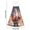 ALAZA Pine Tree Snow Merry Christmas Santa Claus Kitchen Hand Towel Home Decor Hanging Towels 2PCS Soft Absorbent Cloth Tie Towels for Bathroom Laundry Room 14 x 18.2 Inch view 3