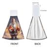 ALAZA Pine Tree Snow Merry Christmas Santa Claus Kitchen Hand Towel Home Decor Hanging Towels 2PCS Soft Absorbent Cloth Tie Towels for Bathroom Laundry Room 14 x 18.2 Inch view 4