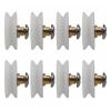 SBTRKT 8 Pcs 22.5mm Shower Room Pulley White Bathroom Sliding Glass Door Wheels Nylon Copper Roller Shower Door Rollers with Screws view 1