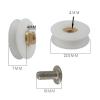 SBTRKT 8 Pcs 22.5mm Shower Room Pulley White Bathroom Sliding Glass Door Wheels Nylon Copper Roller Shower Door Rollers with Screws view 3
