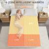 Bwarm Premium Multi-Zone Electric Heated Mattress Pad King Size, 78" x 80", Dual Controllers, 9 Heat Settings, 1-12 Hours Auto Off, Individual Body and Feet Settings, Machine Washable view 3