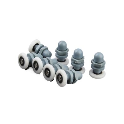 SBTRKT 8pcs/lot 23/25/27mm Single Straight ABS Plastic Pulley Runner Wheel Shower Cabin Sliding Glass Door Rollers for Shower Room (Color : 8 pcs, Size : 23mm)