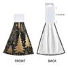 ALAZA Golden Snowflake Pine Tree Merry Christmas Kitchen Hand Towel Home Decor Hanging Towels 2PCS Soft Absorbent Cloth Tie Towels for Bathroom Laundry Room 14 x 18.2 Inch view 4