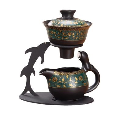 YTDJJWLS 18cm Fully Automatic Tea Maker Ceramic Tea Set Lazy Person Tea Pot Kung Fu Tea Cup