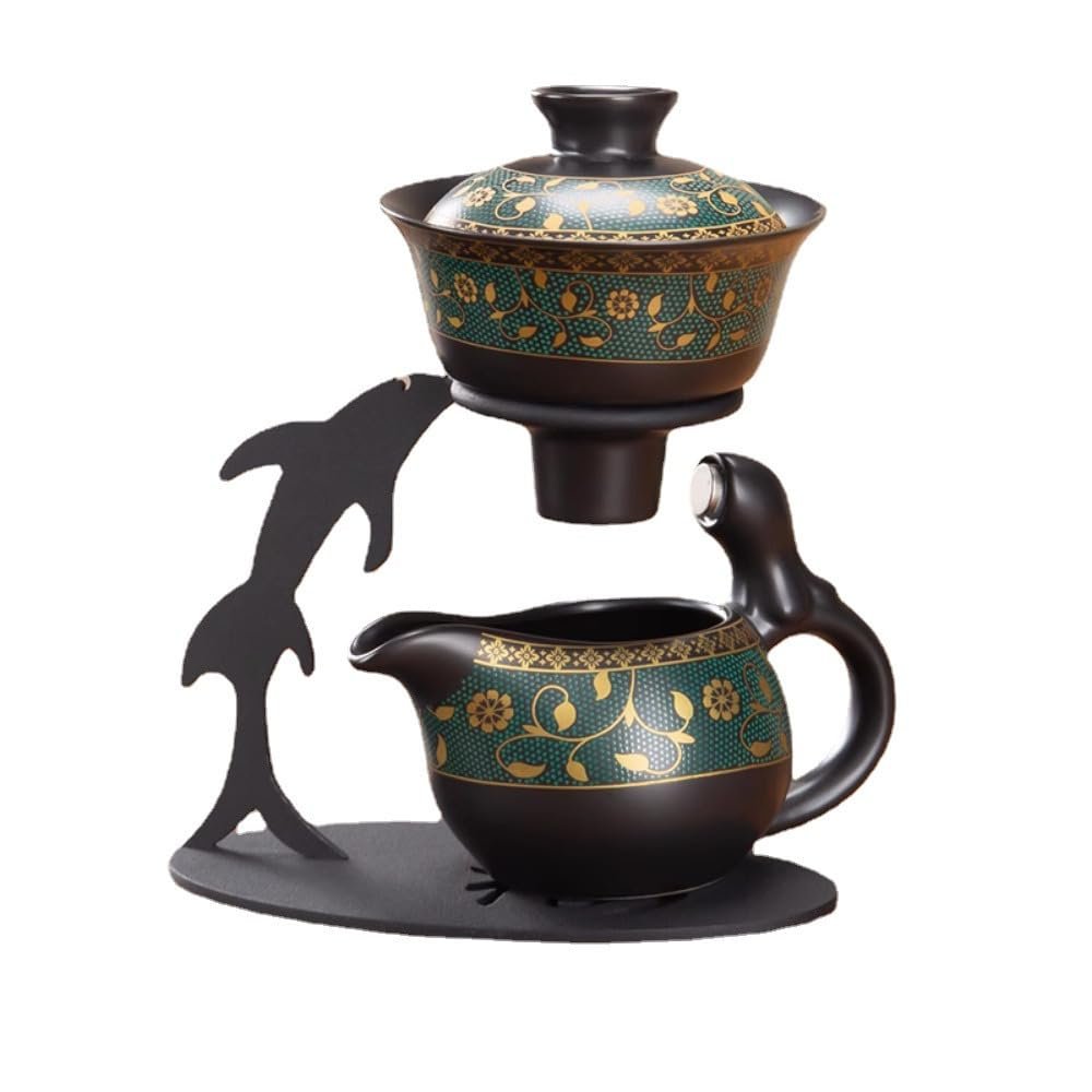 YTDJJWLS 18cm Fully Automatic Tea Maker Ceramic Tea Set Lazy Person Tea Pot Kung Fu Tea Cup