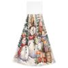 ALAZA Oil Painting Christmas Pine Tree Merry Christmas Kitchen Hand Towel Home Decor Hanging Towels 2PCS Soft Absorbent Cloth Tie Towels for Bathroom Laundry Room 14 x 18.2 Inch view 2