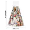 ALAZA Oil Painting Christmas Pine Tree Merry Christmas Kitchen Hand Towel Home Decor Hanging Towels 2PCS Soft Absorbent Cloth Tie Towels for Bathroom Laundry Room 14 x 18.2 Inch view 3