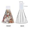ALAZA Oil Painting Christmas Pine Tree Merry Christmas Kitchen Hand Towel Home Decor Hanging Towels 2PCS Soft Absorbent Cloth Tie Towels for Bathroom Laundry Room 14 x 18.2 Inch view 4