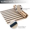 Shuonuo Shower Mat Non Slip Bathtub Mat and Drain Hole Shower Mat and Drain Holes 4FTx9FT Bath Mat for Tub & Shower. Dry, Easy to Cut,for Tub & Shower(Beige) view 2
