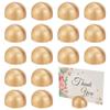 OLYCRAFT 20Pcs Round Table Number Stands Golden Wood Memo Photo Stand 1.5mm Slot Name Card Holders Place Card Holders Table Number Holder for Weddings Anniversary Party - 1.9x1.2 Inch view 1