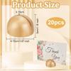 OLYCRAFT 20Pcs Round Table Number Stands Golden Wood Memo Photo Stand 1.5mm Slot Name Card Holders Place Card Holders Table Number Holder for Weddings Anniversary Party - 1.9x1.2 Inch view 2