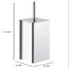 Gedy Colorado Toilet Brush, Stainless Steel and Cromall, Chrome, 36x8,7x8,7cm view 2