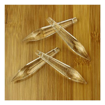 Chandelier Crystal Prisms Pendants 50mm 63mm 76mm 100mm Crystal Multifaceted U-Drop Icicle Prism U-Drop Prism Pendant for Home Decor Chandelier Crystal Prisms Pendants (Color : 50mm 100pcs)