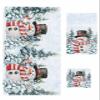 Yukro 3 Piece Bath Towel Set, Christmas Snowman Xmas Tree Winter 1 Bath Towel, 1 Hand Towel and 1 Wash Cloth Microfiber Towel, Highly Absorbent Ultra Soft Towels for Bathroom Pool Gym view 1