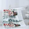 Yukro 3 Piece Bath Towel Set, Christmas Snowman Xmas Tree Winter 1 Bath Towel, 1 Hand Towel and 1 Wash Cloth Microfiber Towel, Highly Absorbent Ultra Soft Towels for Bathroom Pool Gym view 3