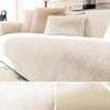Funny Fuzzy Couch Cover Sofa Covers Washable Sectional Couch Cushion Covers for 3 Cushion Couch Sofa Pet Friendly Sofa Slipcovers Super Cozy Plush Thick Rabbit Plush Sofa Cushion ( Color : Beige , Siz view 1