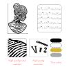 African Woman Metal Wall Art, Africa Metal Wall Art, Fingerprint Metal Wall Map, Africa Woman Wall Decor, African American Bedroom Metal Wall Art, African Style Art Home Decor, Unique Gift (14"x 22"| 36x57cm, Gold) view 3