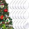 INEOUT Acrylic Christmas Ornament Blank Transparent Acrylic Circle DIY Blank Clear Christmas Round Acrylic Ornament for DIY view 2