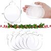 INEOUT Acrylic Christmas Ornament Blank Transparent Acrylic Circle DIY Blank Clear Christmas Round Acrylic Ornament for DIY view 3
