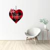 KPSheng Happy Valentines Day Heart Shaped Door Sign Farmhouse Wooden Happy Valentines Day Decor Sign Wreath for Home Door Wall Party Decor 12 Inch view 2