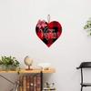 KPSheng Happy Valentines Day Heart Shaped Door Sign Farmhouse Wooden Happy Valentines Day Decor Sign Wreath for Home Door Wall Party Decor 12 Inch view 3