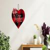 KPSheng Happy Valentines Day Heart Shaped Door Sign Farmhouse Wooden Happy Valentines Day Decor Sign Wreath for Home Door Wall Party Decor 12 Inch view 4