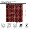 Abstract Baroque Luxury Damask Curtains - Modern Red Gold Damask Medallion Gothic Floral Thermal Insulated Blackout Curtains - Rod Pocket Window Treatment Drapes for Bedroom 2 Panels 54L x 21W view 2