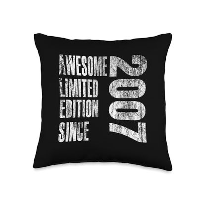 Awesome Limited Edition Since 2007 17th Birthday gift Throw Pillow