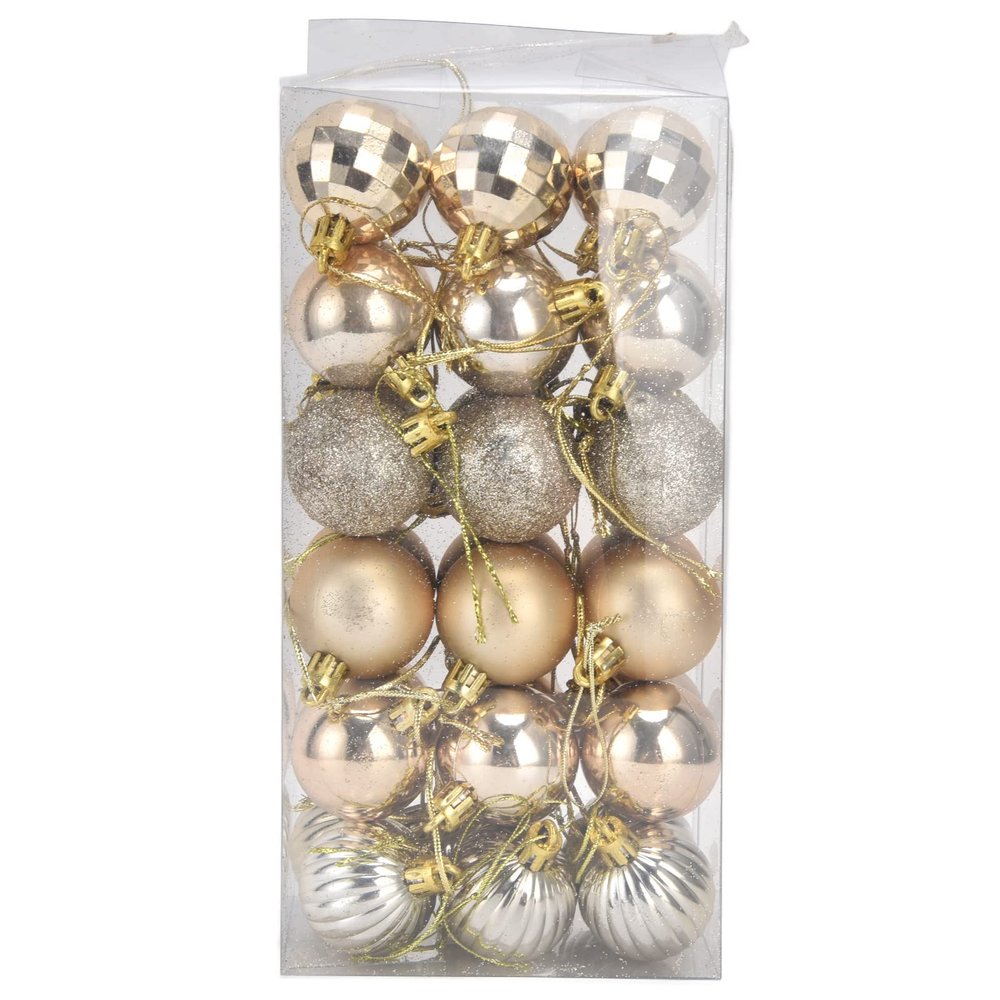 36 Pcs 40mm/1.6 Inch Christmas Tree Balls Ornaments, Shatterproof Hanging Decorations Xmas Pendant for Festival Holiday Party Xmas Tree Decor Holiday(Gold)