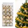 36 Pcs 40mm/1.6 Inch Christmas Tree Balls Ornaments, Shatterproof Hanging Decorations Xmas Pendant for Festival Holiday Party Xmas Tree Decor Holiday(Gold) view 4