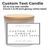 Custom Label Candle/10 oz Jars with Bamboo Lids/Custom Candle/Personalized Candle/Jar Candle/Soy Wax/Cool Candle/Beautiful Candle (Jar Colour: Black Matte, Scent: Unscented) view 3
